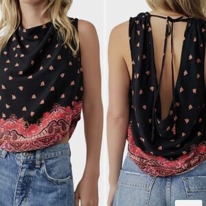FP Movement by Free People Black and Pink Blouse